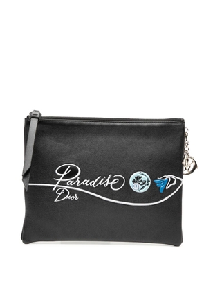 Christian Dior Pre-Owned 2015 Leather Diorissimo Voyageur clutch bag - Black