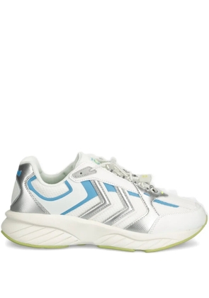 Hummel Reach LX 6000 SV metallic chevron sneakers - White