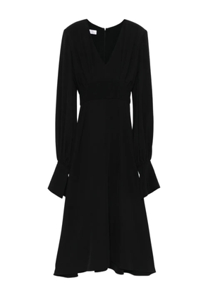 Vestiaire d'un Oiseau Libre Venice V-neck flared midi dress - Black