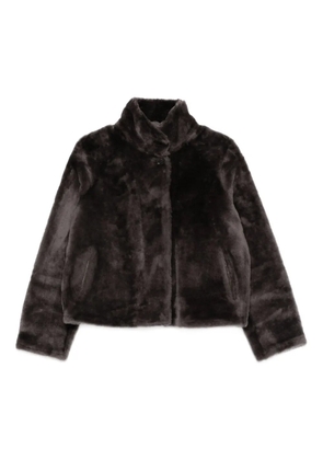 Arma high-neck faux fur coat - Brown