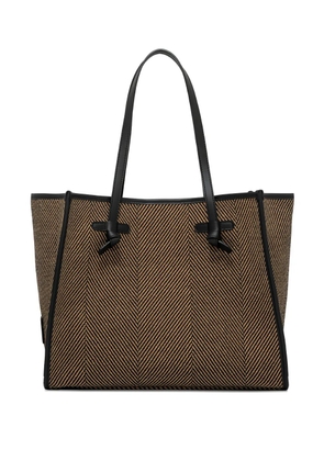 MARCELLA CLUB textured tote bag - Brown