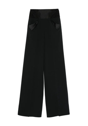 Ermanno Scervino lace-insert wide-leg trousers - Black