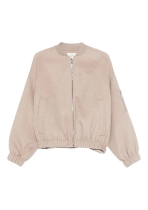 VICOLO zip pocket bomber jacket - Neutrals