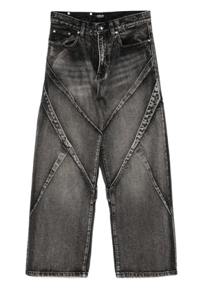 FIVE CM panelled tapered jeans - Black