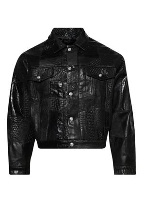 EARTHLING VIP Body Shop patchwork leather jacket - Black