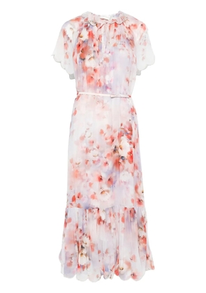 ZIMMERMANN Crush Flutter midi dress - Red