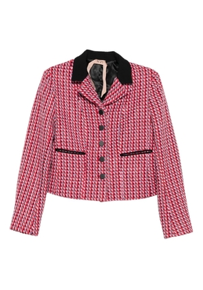 Nº21 notched-collar tweed jacket - Pink