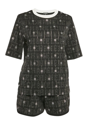 CHANEL Pre-Owned Interlocking logo suit - Black