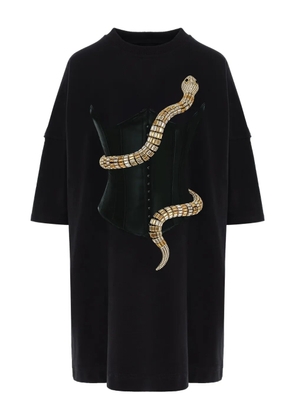 HAMZA Eva printed mini dress - Black