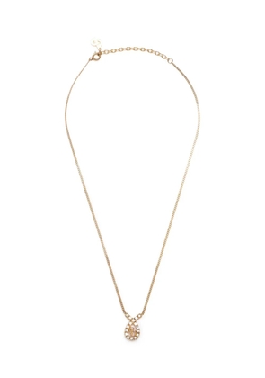 Christian Dior Pre-Owned 1990-2000 logo necklace - Gold