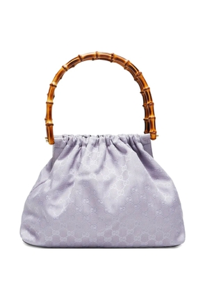 Gucci Pre-Owned 1990-2010s Bamboo GG-pattern shoulder bag - Purple