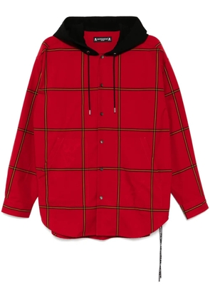 Mastermind Japan hooded shirt jacket - Red