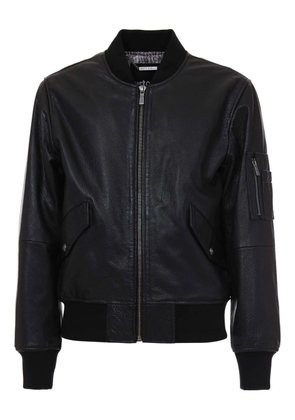 Just Cavalli zip-up leather jacket - Black