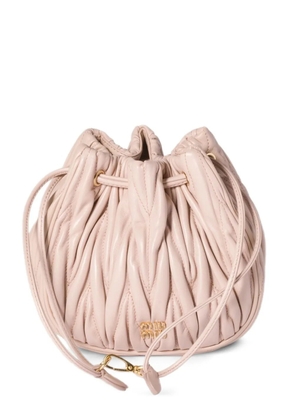 Miu Miu matelassé drawstring mini bag - Pink