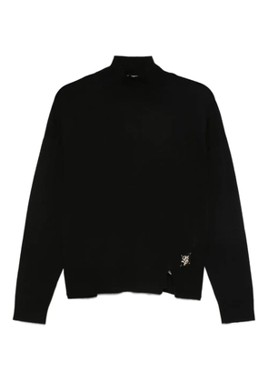 LIU JO turtleneck split-hem sweater - Black