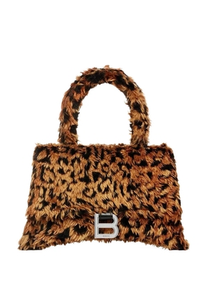 Balenciaga Hourglass leopard tote bag - Brown