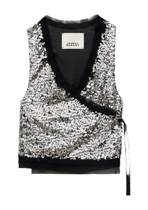 ISABEL MARANT Tahina sequined vest - Black