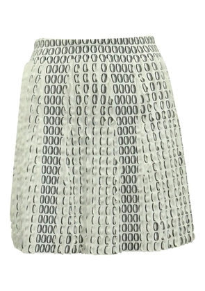Alaïa Pre-Owned frill-detail skirt - Neutrals
