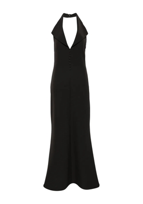 Atu Body Couture halter-neck button-front maxi dress - Black