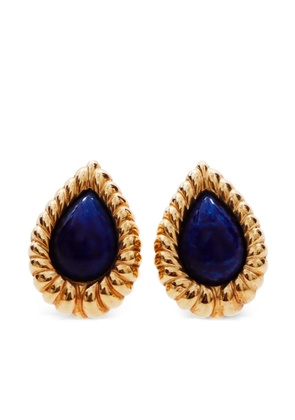 Christian Dior Pre-Owned 1990s teardrop clip-on earrings - Gold