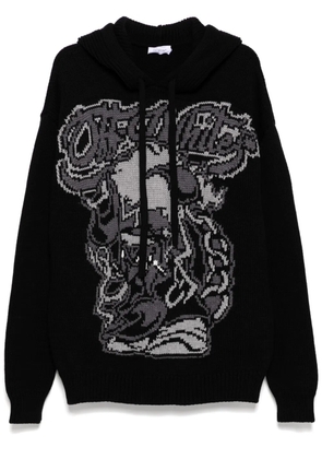 Off-White pattern-jacquard jumper - Black