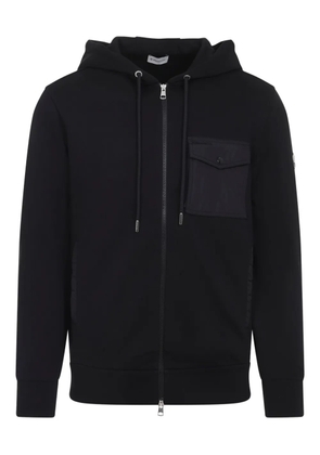 Moncler hooded pocket zip-up jacket - Black