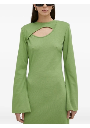 Gestuz cut-out long-sleeve dress - Green