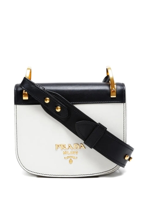 Prada Pre-Owned 2017-2020s panelled leather shoulder bag - White