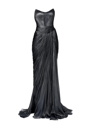 Iris Serban pleated-bodice dress - Black