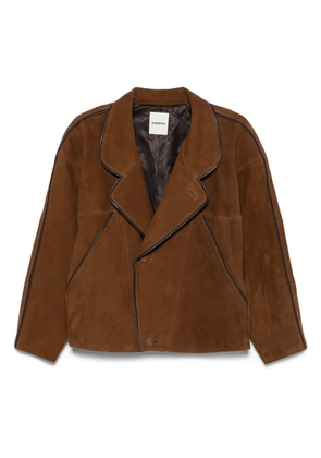 SANDRO suede jacket - Brown
