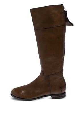 Chloé Pre-Owned leather knee-high boots - Brown