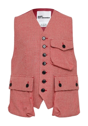Noir Kei Ninomiya pattern waistcoat - Red