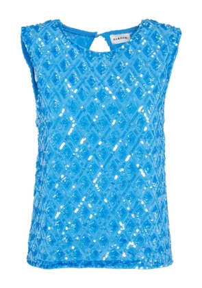 P.A.R.O.S.H. sequin-embellished sleeveless top - Blue