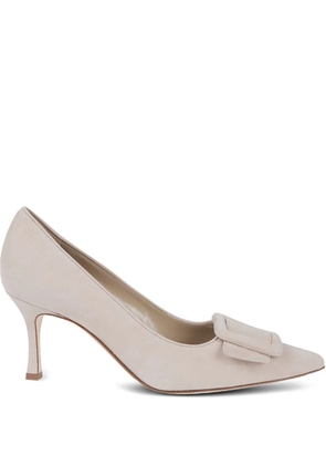 Manolo Blahnik leather heeled pumps - Neutrals