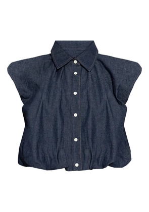 FRAME collared sleeveless shirt - Blue