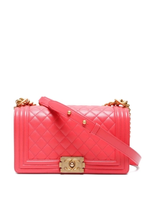 CHANEL Pre-Owned 2018 Boy Chanel shoulder bag - Pink