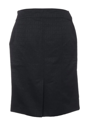 Fendi Pre-Owned 2000s Zucchino-pattern skirt - Black