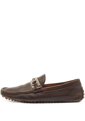 Gucci Pre-Owned leather loafers - Brown
