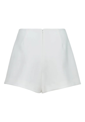 Alexia bead-embellished tailored shorts - White