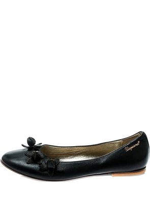 DSQUARED2 flower-detail leather ballet flats - Black