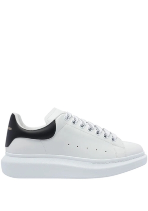 Alexander McQueen Oversized leather lace-up sneakers - White