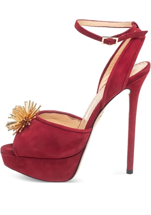 Charlotte Olympia Orbital Pomeline platform sandals - Red