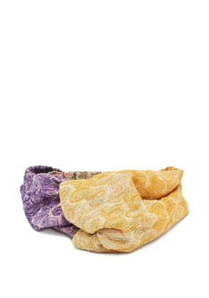 Missoni Pre-Owned 2024 patterned-jacquard headband - Yellow