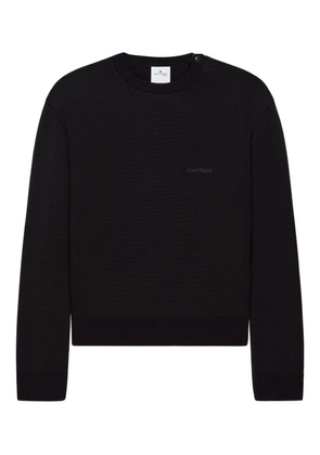 Courrèges crew-neck sweater - Black