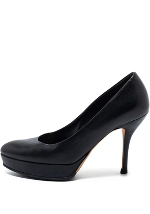 Gucci Pre-Owned 100mm leather platform pumps - Black