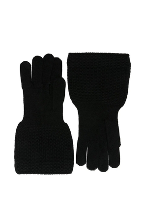 Yohji Yamamoto ribbed-knit gloves - Black