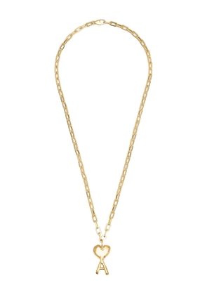 AMI Paris Ami De Coeur hammered necklace - Gold