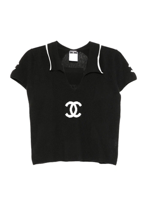 CHANEL Pre-Owned 2001 short-sleeved polo top - Black