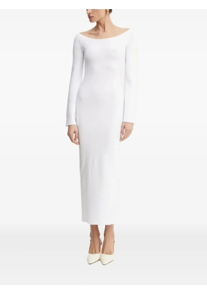 Liviana Conti boat-neck midi dress - White