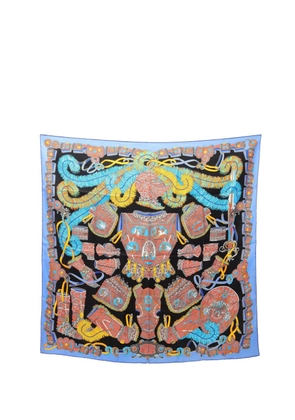 Hermès Pre-Owned 2000-2025 Sous L Egide de Mars Silk Scarf 90 scarves - Black